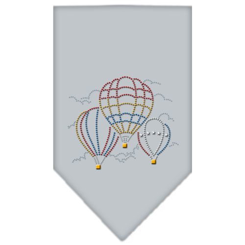 Hot Air Balloons Rhinestone Bandana Grey Large